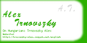 alex trnovszky business card